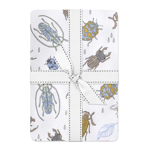 Butterblu Frankie Fitted Crib Sheet 100% Organic Cotton for Baby & Toddler Mattress, Breathable for Boys & Girls, Little Bugger, One Size