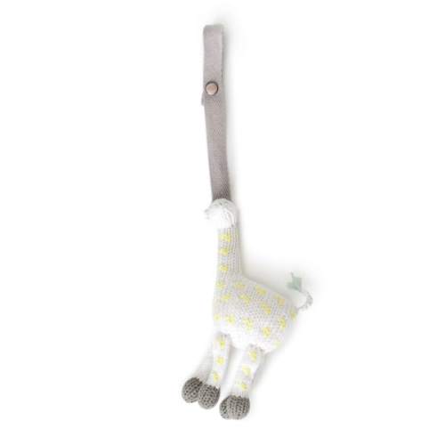 Hand-knitted Stroller Toy Amelia the Giraffe 100% Organic Finn+Emma