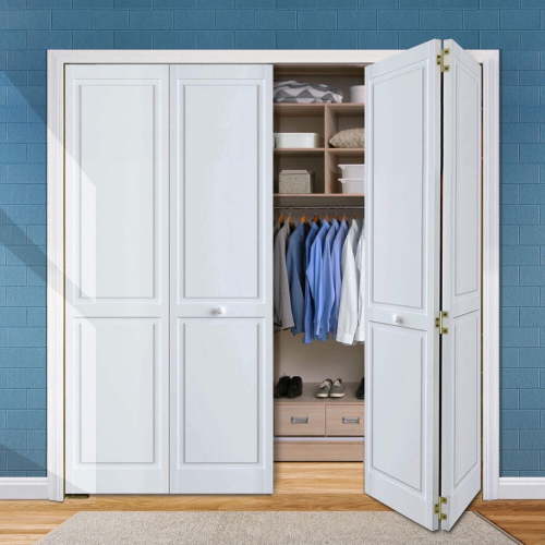 Kimberly Bay ® Traditional 4 Panel White Solid Core Pine Wood Bi-fold Door