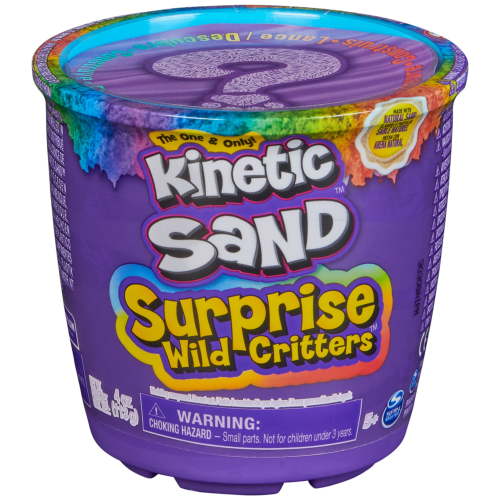 Kinetic Sand Wild Critters Playset with Lid Container and Storage Kit