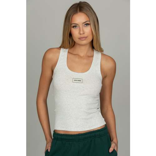Heather Grey Cotton Ribbed Tank
