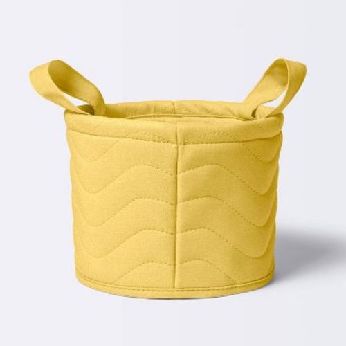 Quilted Fabric Small Round Storage Basket - Cloud Island™