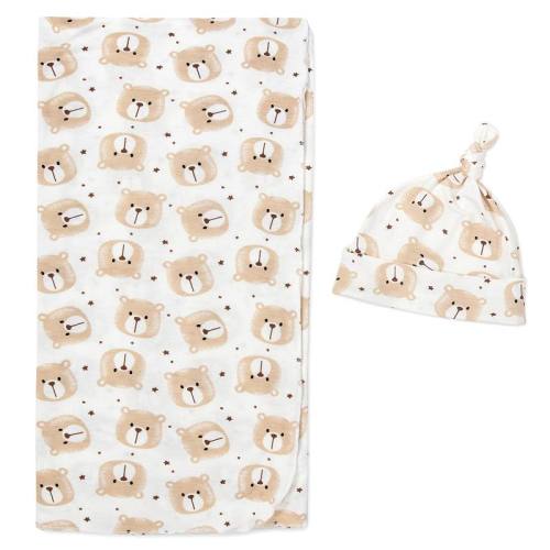 Baby Essentials Super Soft Swaddle Blanket and Hat Set