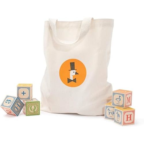 Uncle Goose Classic ABC Blocks with Canvas Bag - Made in The USA