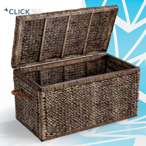 Click Decor Bella ClickDecor Rustic Farmhouse Wicker Lightweight Indoor/Outdoor Storage Container Ottoman & Reviews - Wayfair Canada