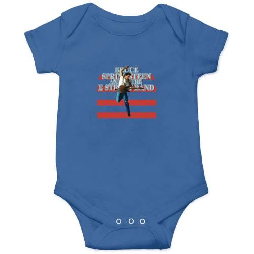 Bruce-Springsteen and E Street Band Born in USA Tour 84-85 Onesies Kids's Short Sleeve Onesie 12M Royal sold by Ian Austin | SKU 93168040 | Printerval