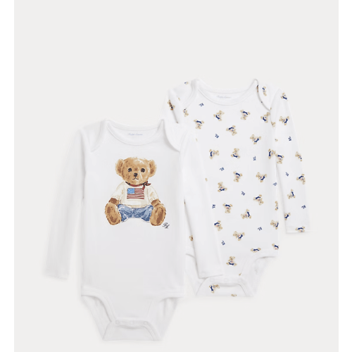 Polo Bear Cotton Bodysuit 2-Pack