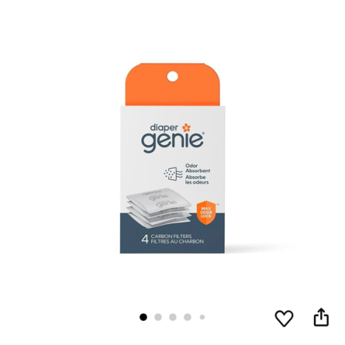 Diaper Genie Carbon Filter (4-Pack) | Diaper Pail Odor Eliminator & Deodorizer | Compatible with the Diaper Genie Complete and Expressions Pail
