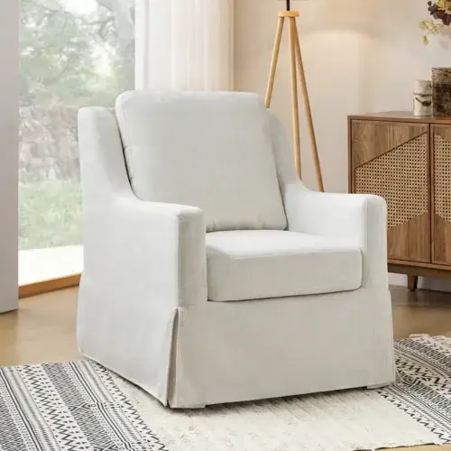 Stanley Glider Chair in Ivory