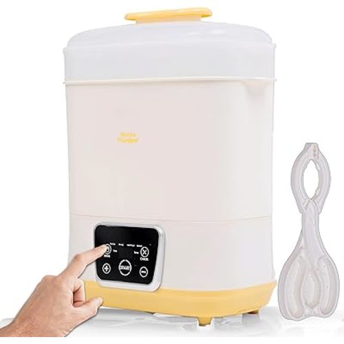 6-in-1 Electric Bottle Sterilizer and Dryer, Use as Baby Bottle Warmer, Defrost, Heat Food & Sanitizer Machine, Temperature & Time Setting up to 12 hours, Newborn Baby Essentials Sterilization Machine
