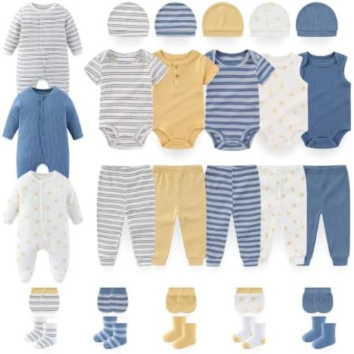 Unisex Baby Clothes 28Pcs Cotton Layette Gift Set and Accessories