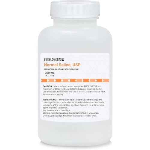 SurgiMac 0.9% Normal Saline Solution – for Minor Wound Cleaning | 250mL | 1 Count