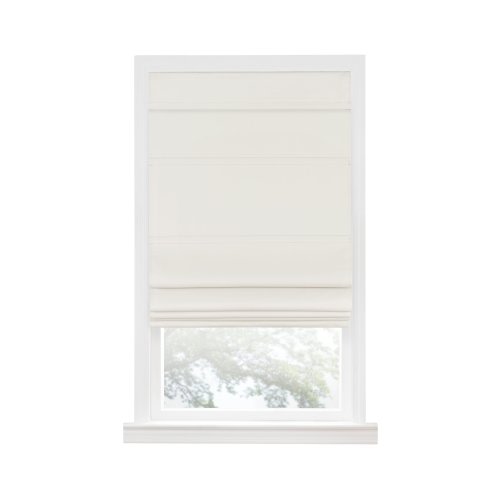 Achim 36-in x 64-in Ivory Blackout Cordless Roman Shade