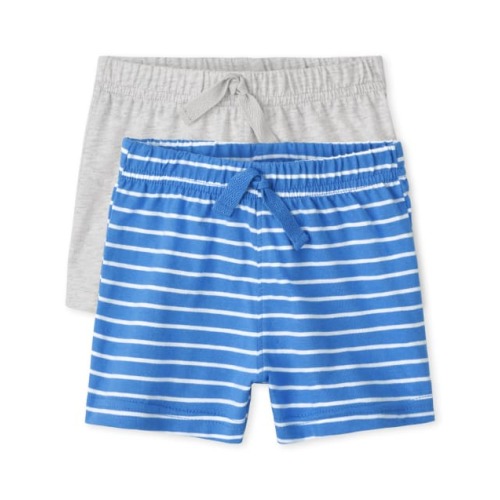 Baby Boys Striped Shorts 2-Pack - Blue