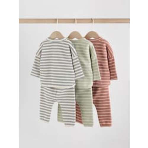 Buy Green/Blue/Brown Stripe Baby Top & Leggings Set 6 Piece (up to 3 months) from Next USA