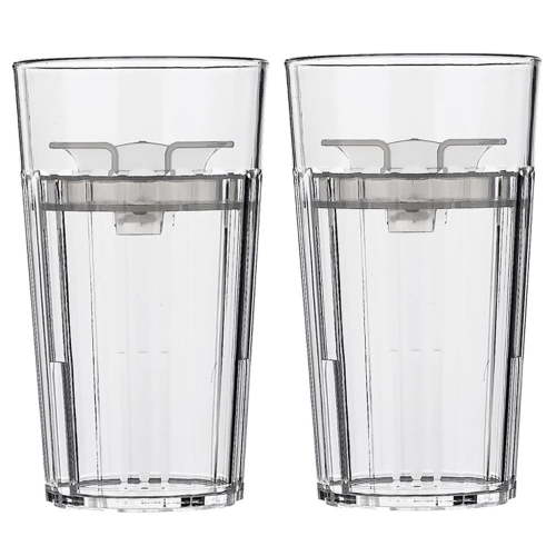 Reflo Smart Cup (Clear 2-Pack) Open Training Cup, Toddler Cup, No Suction 6oz, 360 Control-Flow, USA MADE Premium High-Impact Plastic