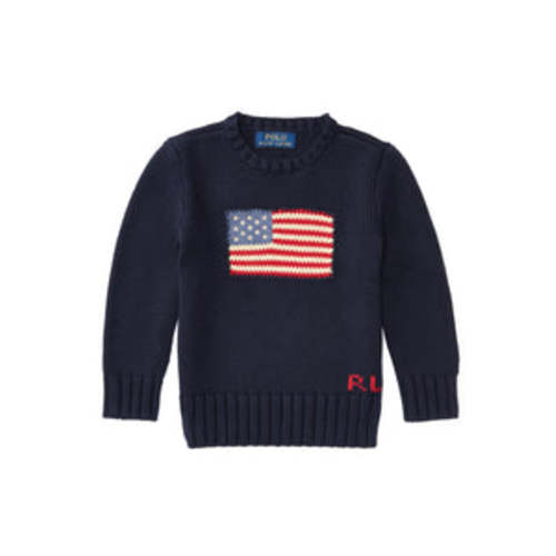 Flag Cotton Crewneck Sweater | Over The Moon