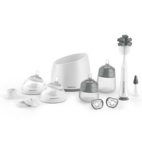 nanobebe Complete Feeding Baby Bottle Set - 11ct, Color: Gray