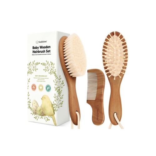 Baby Hair Brush and Comb Set, Medium