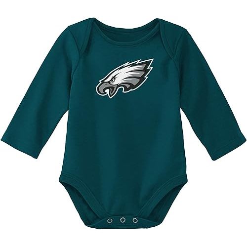 Outerstuff NFL Newborn & Infants 0-24 Months Official Primary Logo Long Sleeve Creeper Bodysuit Romper