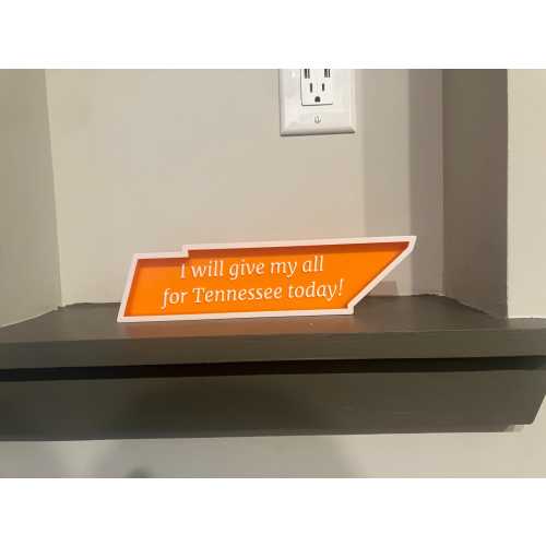 Tennessee Vols Power T Wall Sign / Desk Sign