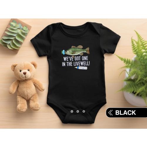 We've Got One In The Livewell Bodysuit Fishing Theme Pregnancy Birth Announcement Infant Baby Bodysuit Baby Announcement Shirt