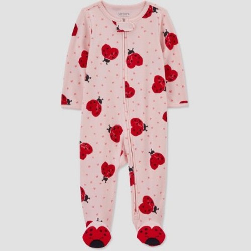Carter's Just One You®️ Baby Girls' Ladybug Footed Pajama - Pink, Size: 6M