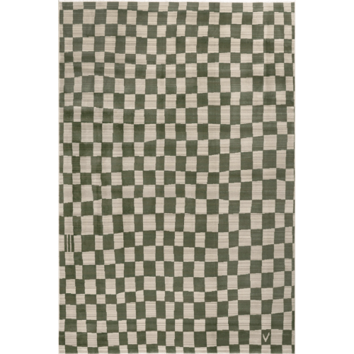 Rasali Checkered Box Rug | 8x10 GREEN