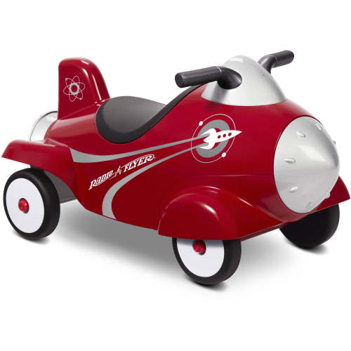 Radio Flyer Retro Rocket Ride-On Toy Rider for Toddler with Lights and Sounds