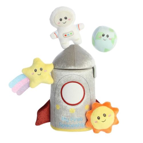 ebba Small My First Spaceship Baby Talk Engaging Baby Stuffed Animal Multicolor 7.5"