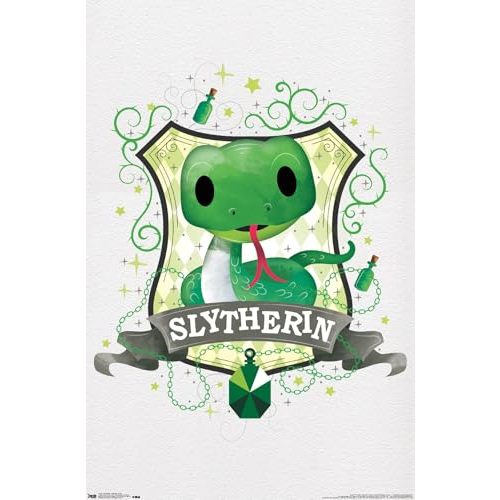 Trends International The Wizarding World: Harry Potter - Slytherin Charm Wall Poster, 14.725" x 22.375", Premium Unframed Version