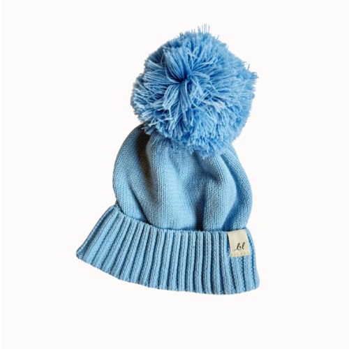 Luna + Luca Pom Beanie - Powder Blue