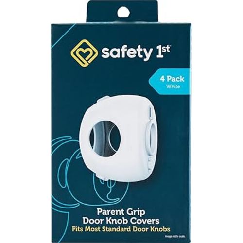 Safety 1st Parent Grip Door Knob Covers, White, One Size,4 Count (Pack of 1) (HS3260600), Packaging may vary