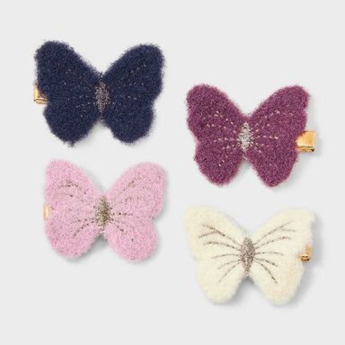 Girls' 4pk Butterfly Hair Clip Set - Cat & Jack™