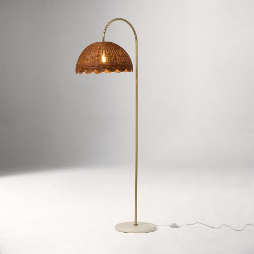 Rattan Bubble Floor Lamp (60")