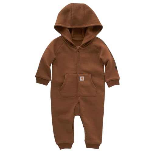 Carhartt Baby Boys' Long-Sleeve Hooded Zip-Up Footless One-Piece Coverall