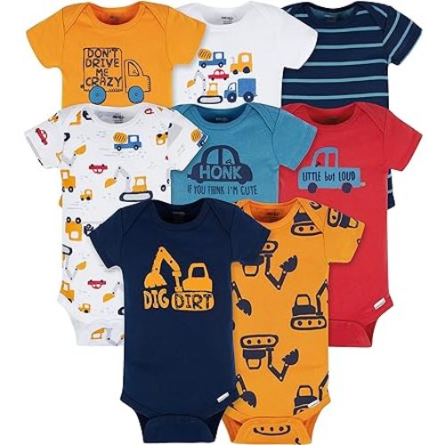 Onesies Brand baby-boys 8-pack Short Sleeve Mix & Match Bodysuits