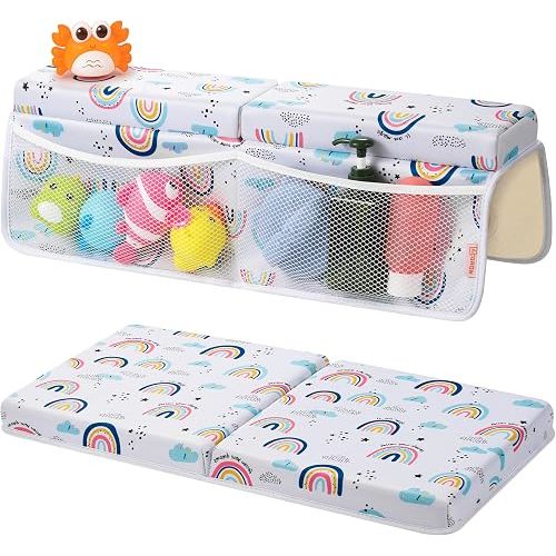 Bath Kneeler and Elbow Rest Pad Set, 1.5” Thick Bathtub Kneeling Mat