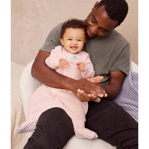 Sleep Suit Long Sleeve 1.0 TOG Cotton Powder Pink Twinkle