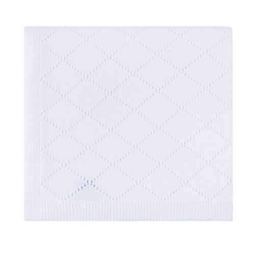 Diamond Pointelle Knit Blanket I Feltman Brothers