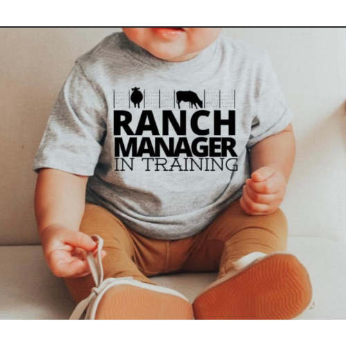 Ranch manager in training kids tee