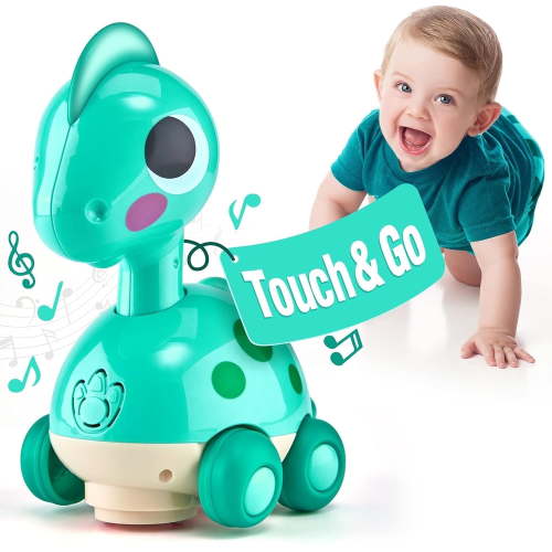 DIANMAIGMC Musical Crawling Dinosaur Toy for 1-3 Year-Old Boys and Girls - Perfect Toddler Gift with Lights and Music