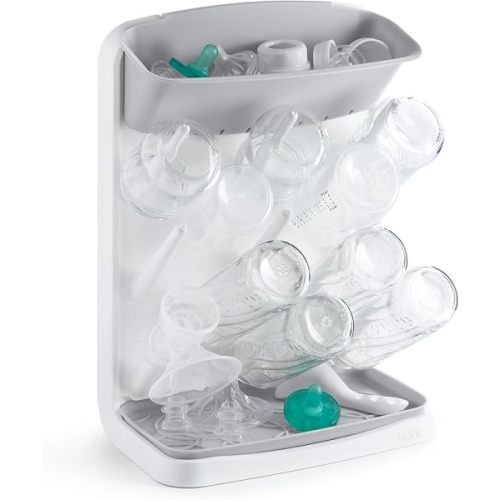 Ubbi Vertical Baby Bottle Drying Rack, Space Saving Countertop Bottle Dryer