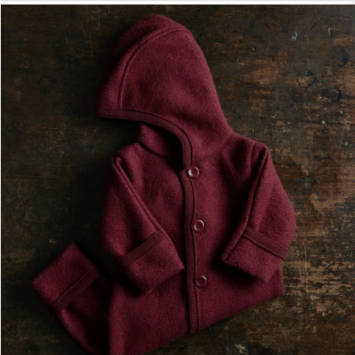 Baby & Kids Boiled Merino Wool Overall - Cassis