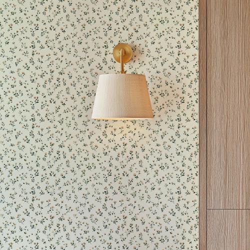 Cottagecore Floral Wallpaper, Farmhouse Ditsy Micro-Print Peel and Stick, Scandi Botanical Neutral Design, Vintage Minimalist Decor