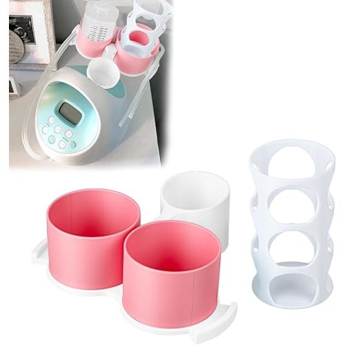 for Spectra Bottle Holder,Compatible with Spectra S1,S2 Accessories(Suitable for Older Models of The Previous Generation) - Bottle & Hose Mount for Breast Pump,Fits S1 S2,Simplify Pumping (Pink)