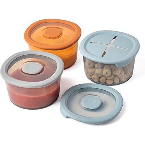 Moonkie Baby Storage Container Snack Lids for 8 oz | 2 Pack