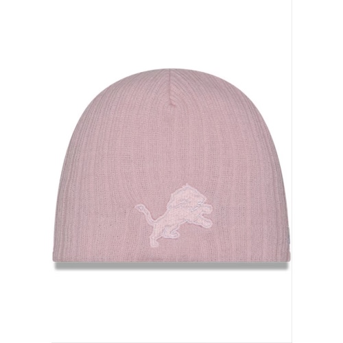 New Era Detroit Lions PINK Evergreen Mini Fan Baby Knit Hat - 59033148