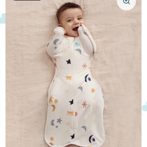 Swaddle Up™ 1.0 TOG Organic Cotton Buff Lunar