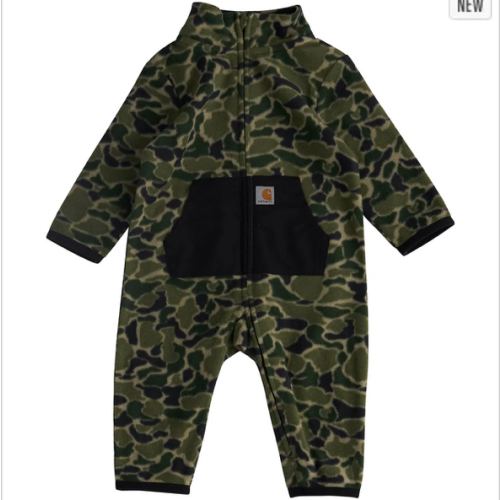 Boys' Long Sleeve Zip-Front Printed Sherpa Coverall (Baby) | Fall Layering Clothing Essentials | Carhartt